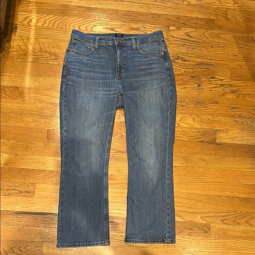 J.Crew mid rise flare crop